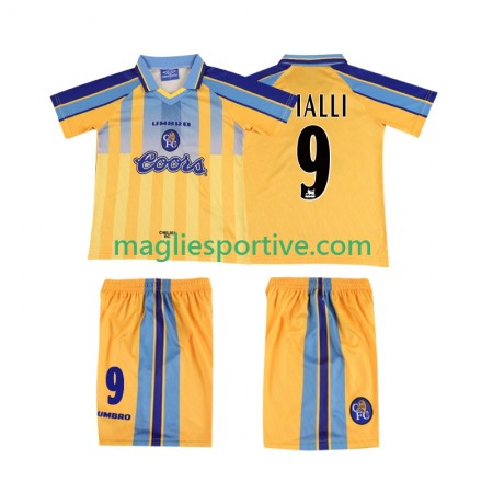 Completo Calcio Chelsea VIALLI 9 1995 Retro Bambino Divisa Trasferta 1997